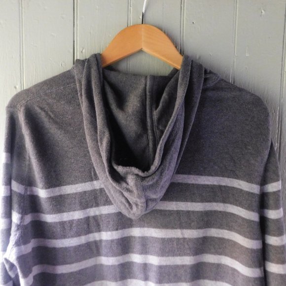 Striped Drawstring Hoodie Sweatshirt - Picture 10 of 12